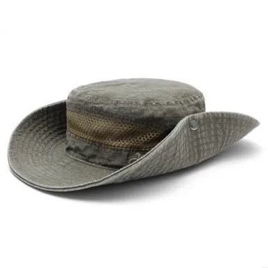 SILOQIN Panama Bucket Hat Summer Trend Men's Cotton Fishing Cap Wind Rope Fixed Mesh Breathable Sunscreen Sombrero Gorras Hombre - Цвет: Color 4
