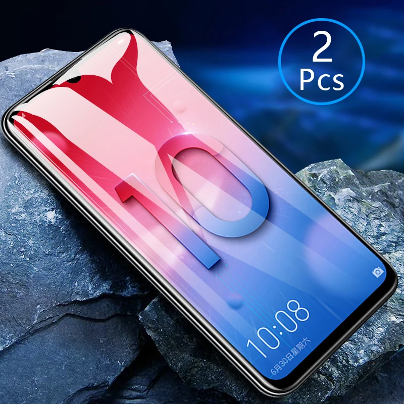 2 шт. закаленное стекло для Huawei P Smart 2019 чехол с полным покрытием защита экрана