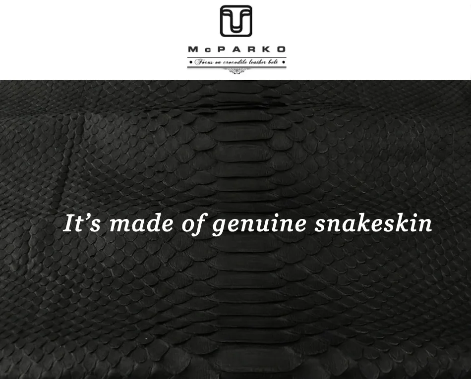 McParko ремень со змеиным узором мужской ремень из натуральной кожи под змеиную кожу для мужчин роскошный брендовый Высококачественный ремень из кожи питона мужские ремни с пряжкой