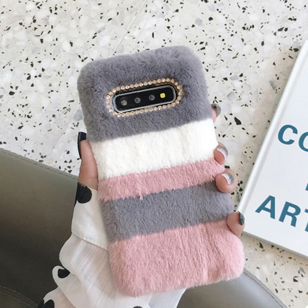 LAPOPNUT телефонные чехлы для samsung Galaxy Note10 5G S10 S10e S9 S8 Plus S7 Edge пушистые, плюшевые с мехом задняя крышка для волос Мягкий чехол из ТПУ