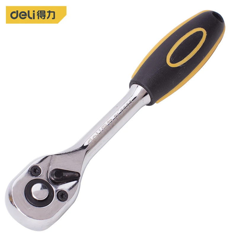 

deli Professional Ratchet Wrench 45 Teeth Extending Telescopic Ratchet Socket Wrench Repair Tool Plate Ratchet Handle Wrench