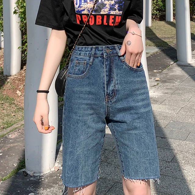 Flectit Women Denim Bermuda Shorts High 