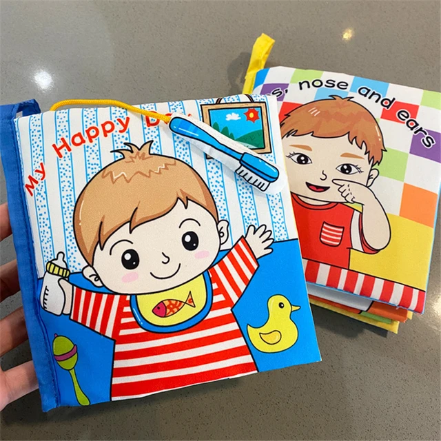 Baby Puzzle Fabric Books Parent-Child Interaction Early Learning Cloth Book 0-12 Months Ring Paper Develop Cognize Reading Toys 1