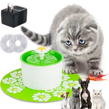 

Pet Cat Water Fountain Automatic Water Bowl Dog Cat Bird Water Drinking Bowl Pet Drinker Dispenser Auto Feeder With Mat US Plug