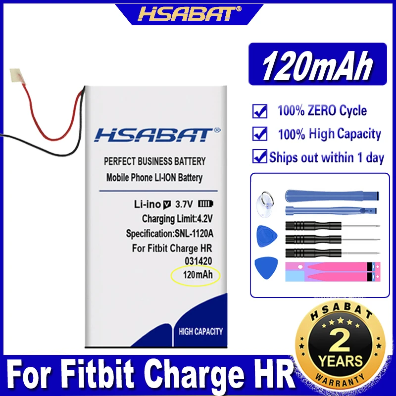 HSABAT 100mAh~500mAh Battery for FITBIT IONIC / Blaze / Surge / Charge HR / Charge 2 / Charge 3 / Versa / Versa Lite / One best mobile battery Phone Batteries