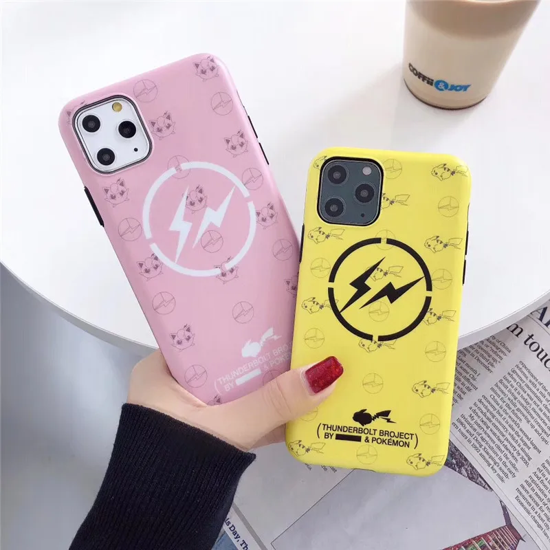 

Pokemons Pika Cute Phone Couple Case Funny Cartoon Case Cover For Apple iPhone 6 6s 7 8 Plus X XS XR XS Max 11 Pro Max
