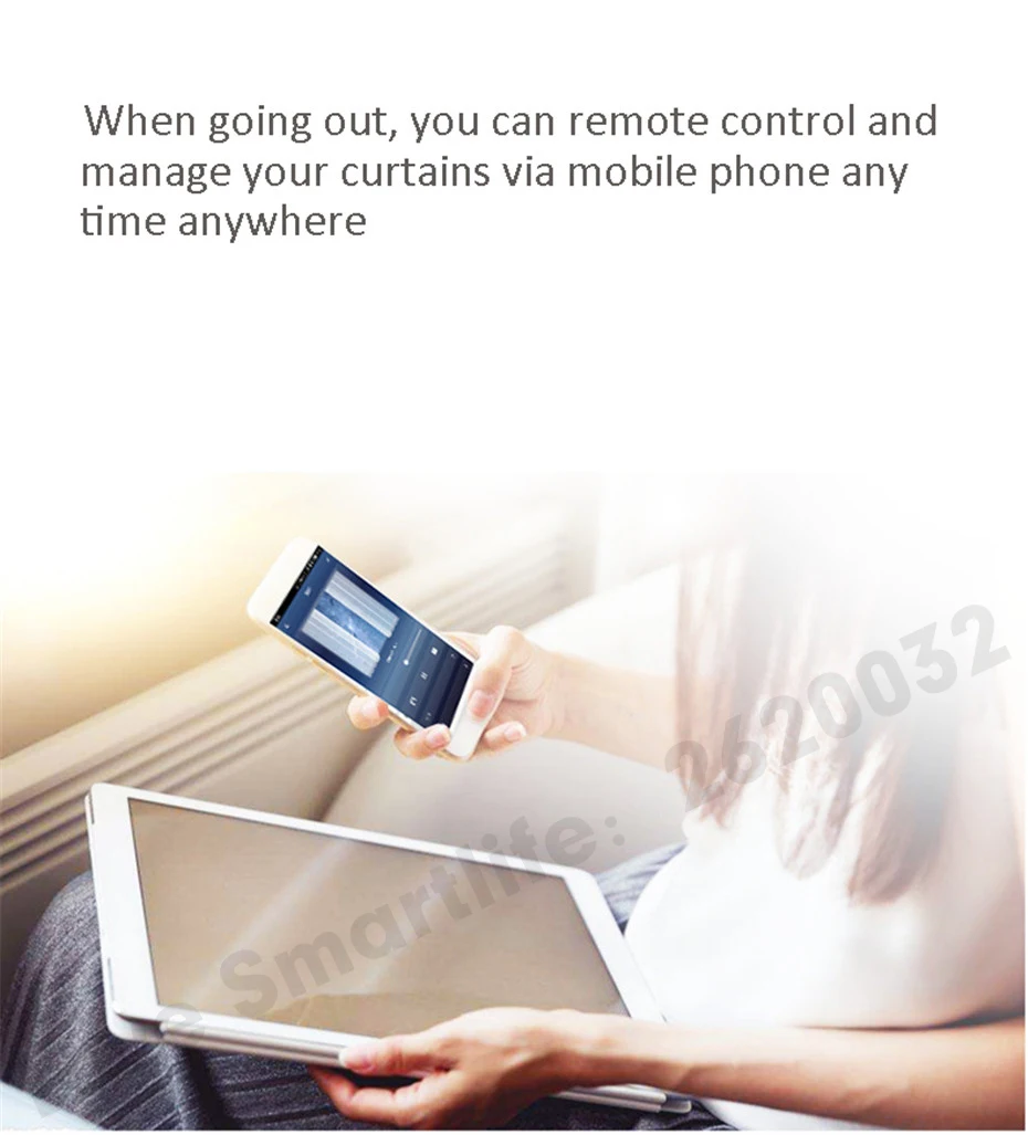 Tuya app wifi Electric Curtain Motor, Phone app RF433 Remote Control Voice control via alexa echo and Google Home Home Kit Siri for Smart Home-11