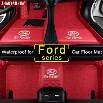 

3D Waterproof Car Mats for Ford fusion escape s-max explorer 5 focus edge fiesta mk5 Accessories Leather floor mats Carpet