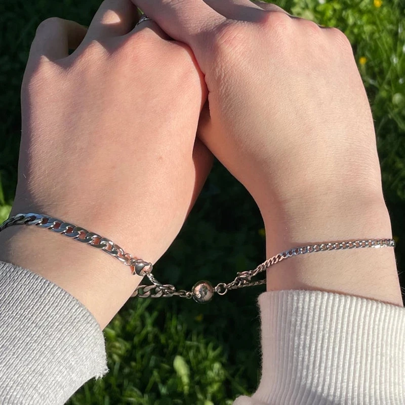 2021 креативный Модный магнитный браслет в стиле хип-хоп Простой Романтический