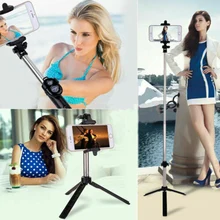 3 в 1 Беспроводная Bluetooth селфи-палка мини выдвижной селфи-штатив с пультом дистанционного управления JLRJ88