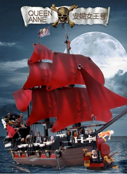 

180047 Queen Anne's revenge Pirate of the Caribbean Ship building blocks bricks Compatible 4195 boys girl Toys Christmas Gift