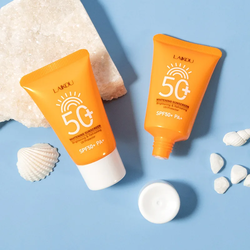 30g LAIKOU Whitening SPF50+ PA+ Sunscreen Cream Facial Skin Care Collagen Moisturizer Oil-control Whitening Sun Cream UVA/UVB