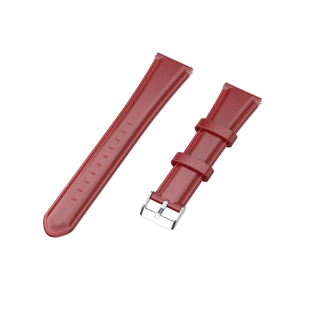Сменный ремешок из искусственной кожи, ремешок для наручных часов, умные аксессуары, сменный ремешок для браслета для Fitbit Versa 2 Lite - Цвет: Красный