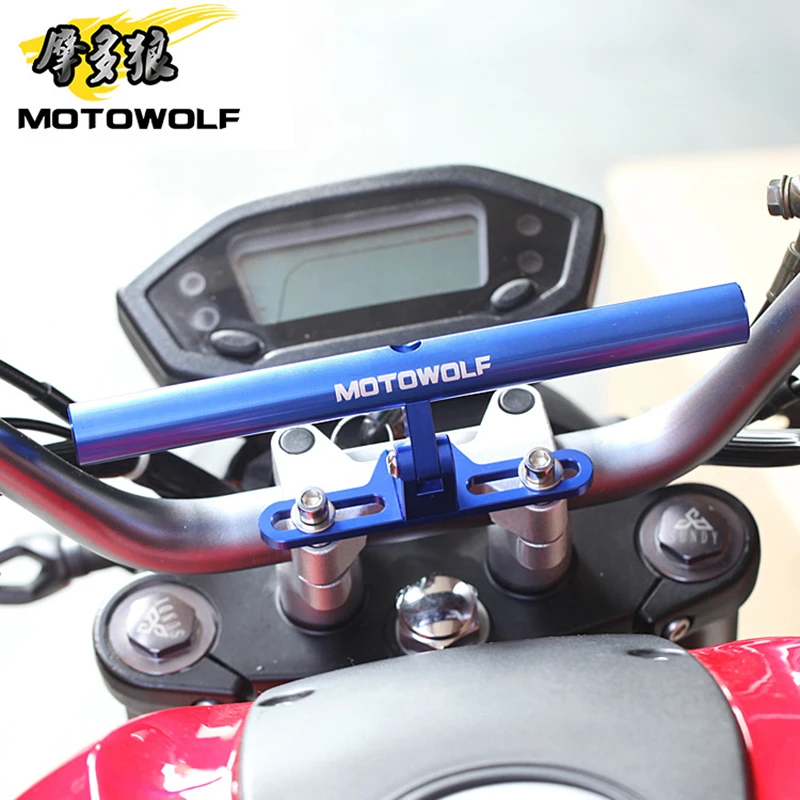 MOTOWOLF кронштейн Мотоцикл Скутер велосипед Телефон GPS прожектор держатель бар для
