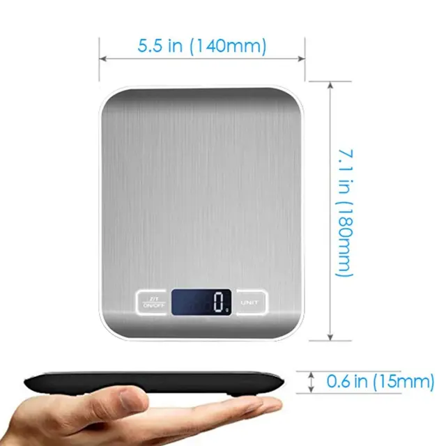10 Kg/1G Háztartási Konyhai Skála Elektronikus Élelmiszer -Skálák Étrend -Mérlegek Mérőeszköz Vékony Lcd Digitális Mérlegelési Xnc - Image 6