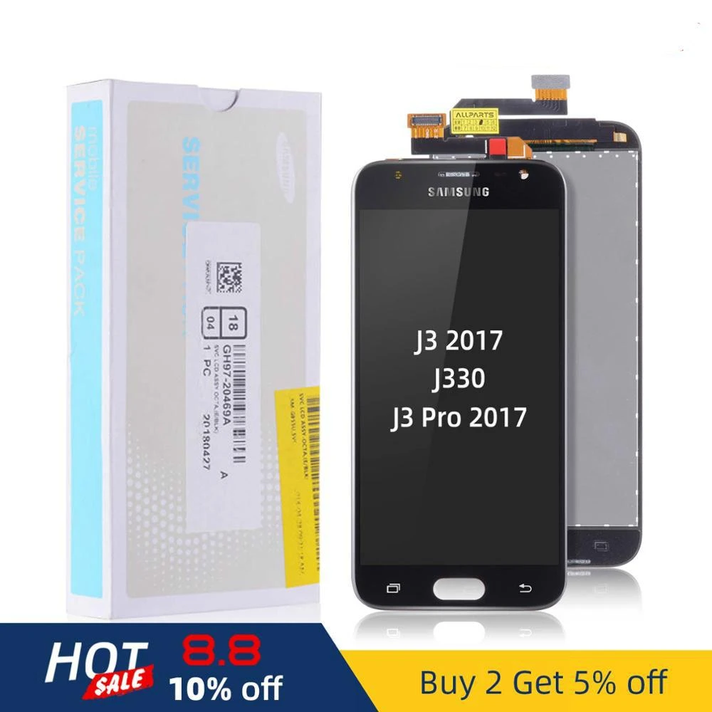 Original Lcd Samsung J3 17 Display Touch Digitizer For Samsung Galaxy J3 17 Lcd Replacement Screen J3 Pro 17 J330 J330f Mobile Phone Lcd Screens Aliexpress