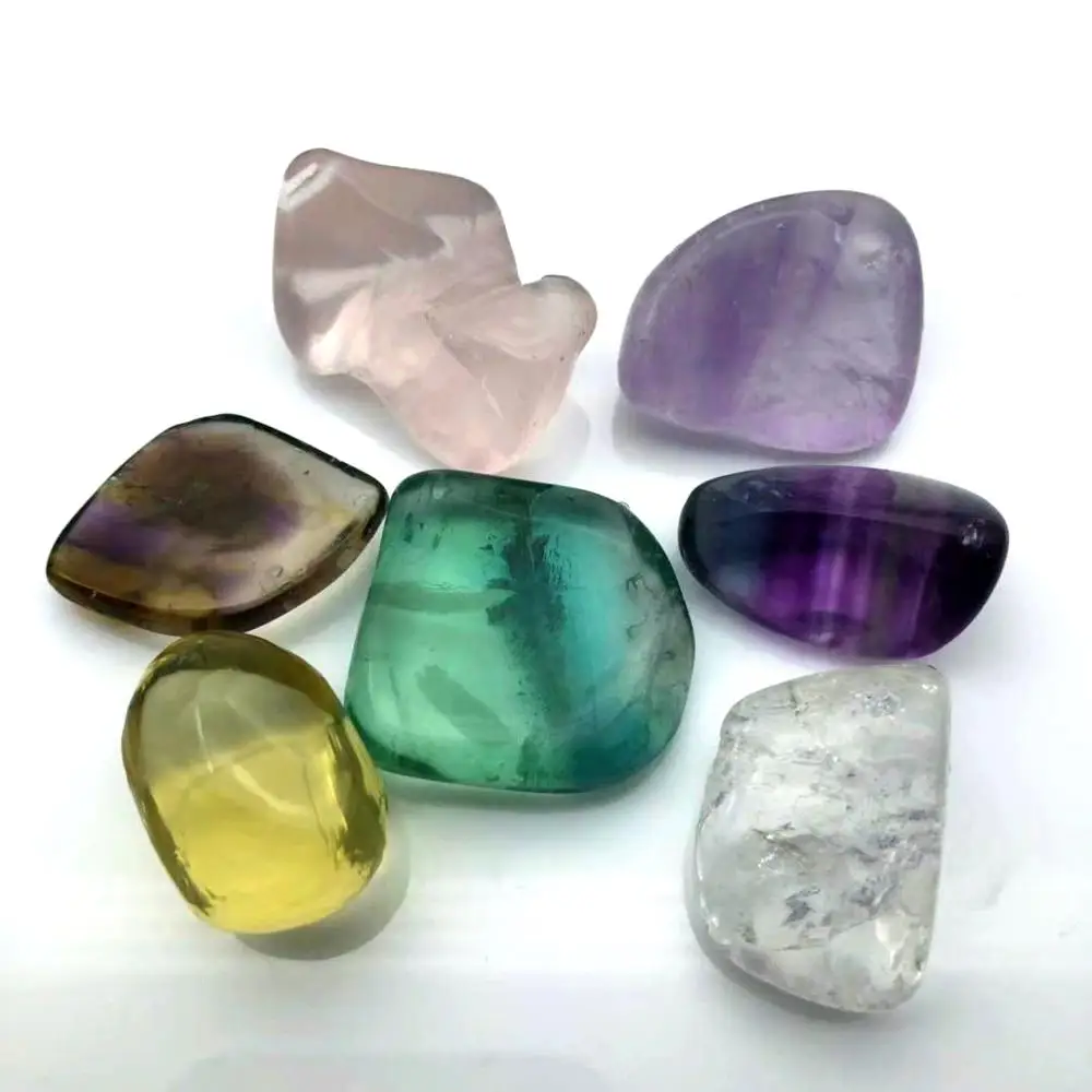 7 видов натуральные лечебные камни неваляшки Wicca Crystal Чакр розовый кварц Аметрин
