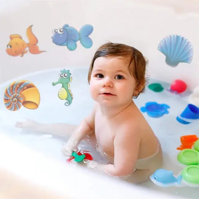 Cute Cartoon Animal Bath Mat Baby Kids PVC Non Slip Mat Skid Proof Anti  Bacterial Mildew Mold Bathtub Mat (Zoo) 