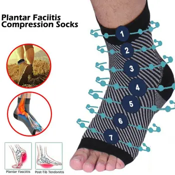 

Foot Plantar Fasciitis Arch Support Compression Socks Ankle Heel Brace Copper Leg Support Stretch Compression Hot