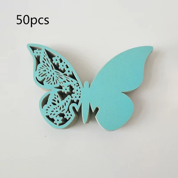 

50pcs/set Wholesale Wedding Supplies Butterfly Name Place Card Holder Wedding For Decorating Wine Glass And Party Food Card