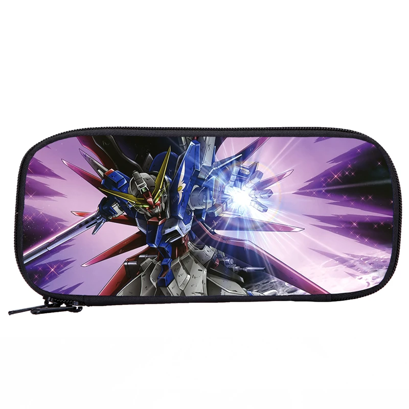 

Purses For Boys Girls Pen Bag Cartoon Anime Mobile Suit Gundam 3D Printing Pen Case Kids School Supply Pencil Pouch Sac A Main
