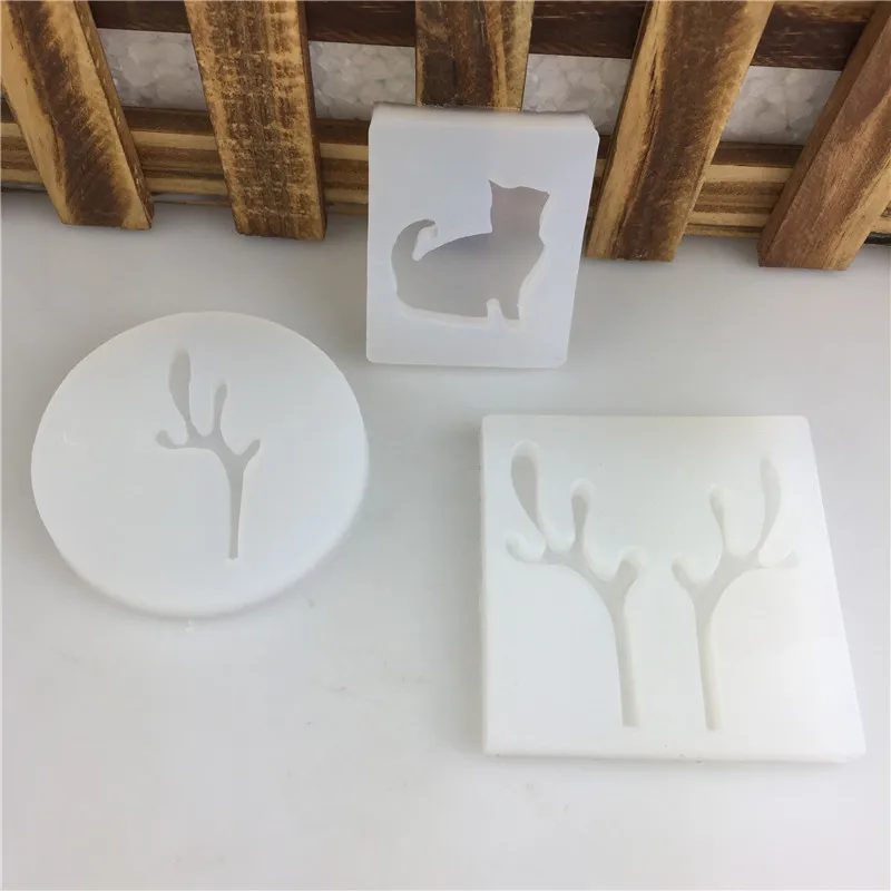 

3D Cat And Antlers Silicone Molds Fondant Cake Soap Mold Gumpaste Chocolate Kitchen Baking Tools