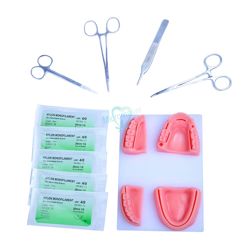 

Dental Simulation oral suture model with needle Gum suture teaching training equipment skill practice