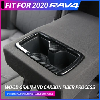 

Foal Burning Car Chrome Rear Water Cup Holder Protection Cover Trim Sticker for toyota rav4 rav 4 2020 2019