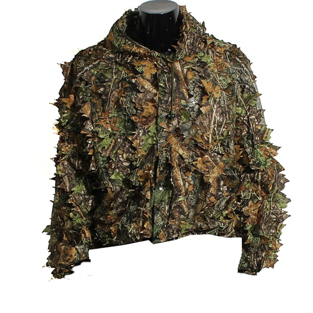 TNWEtory Free Size 3D Woodland Leafy Camo Suit