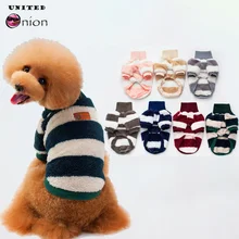 Одежда для собак, двухцветная полосатая одежда для собак, сохраняющая тепло, комбинезон, пальто для собак, одежда для собак, французская одежда для бульдога чихуахуа, пальто для щенков, одежда для домашних животных