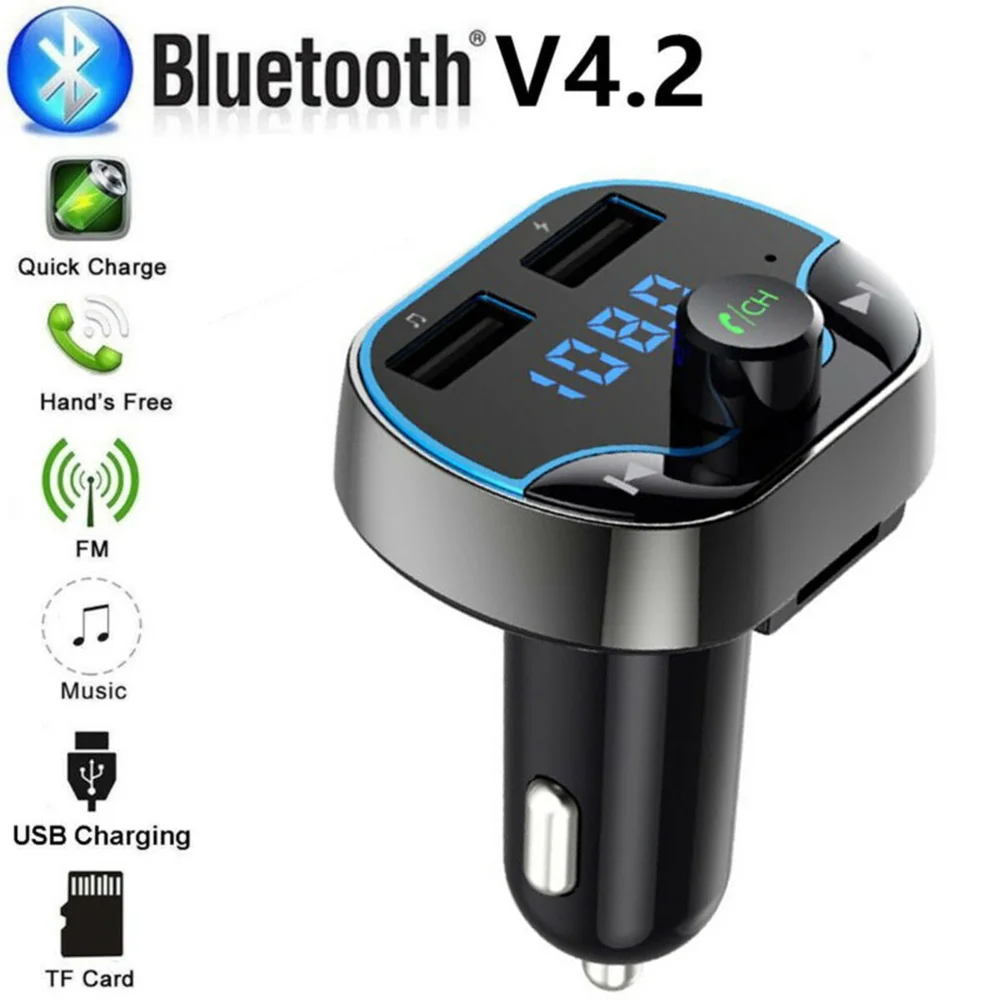Авто Bluetooth FM передатчик Hands Free MP3 плеер адаптер USB зарядное устройство Колыбель радио электронные аксессуары стерео