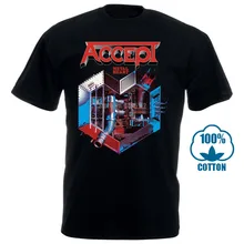 Принять металлическое сердце Udo тяжелая металлическая группа Runninger Wild Rage Новая Черная футболка