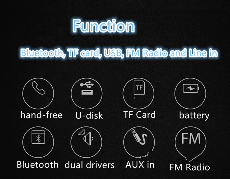 Супер бас Bluetooth Колонка Портативная колонка Высокая мощность сабвуфер музыкальный центр поддержка AUX TF FM радио Bluetooth Колонка бум-бокс