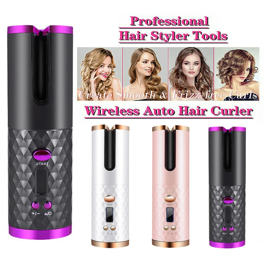 Automatic Hair Curler One-button Operation Hair Curling Iron Travel Portable LCD Display Curly Machine Hairstyling Tool Dropship