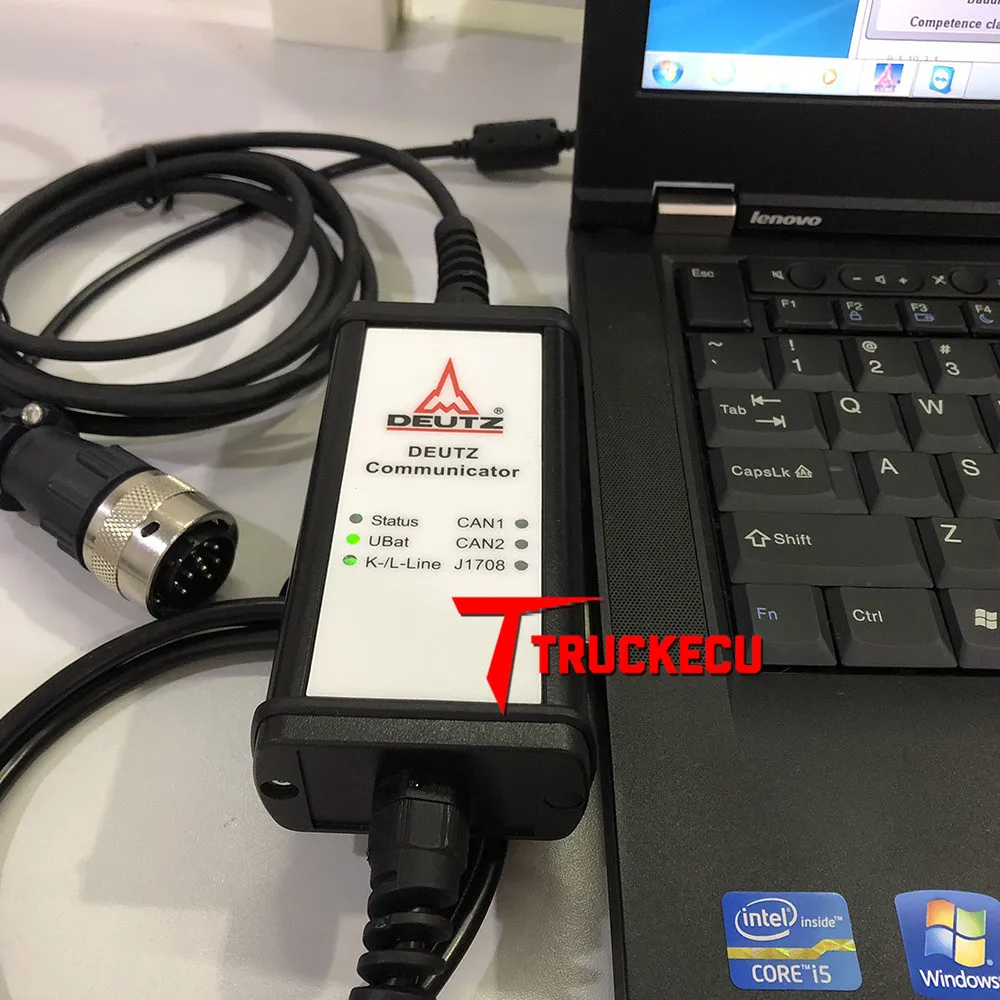 Диагностический комплект для Deutz DeCOM SerDia DEUTZ Communicator + thoughbook cf52 ноутбука HS
