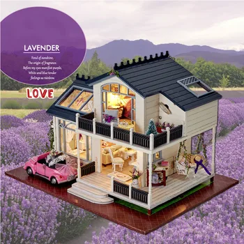 

Provence DIY Cabin Wooden Toys Assembled Models Birthday Toy Cottage Holiday Birthday Gift For Kids