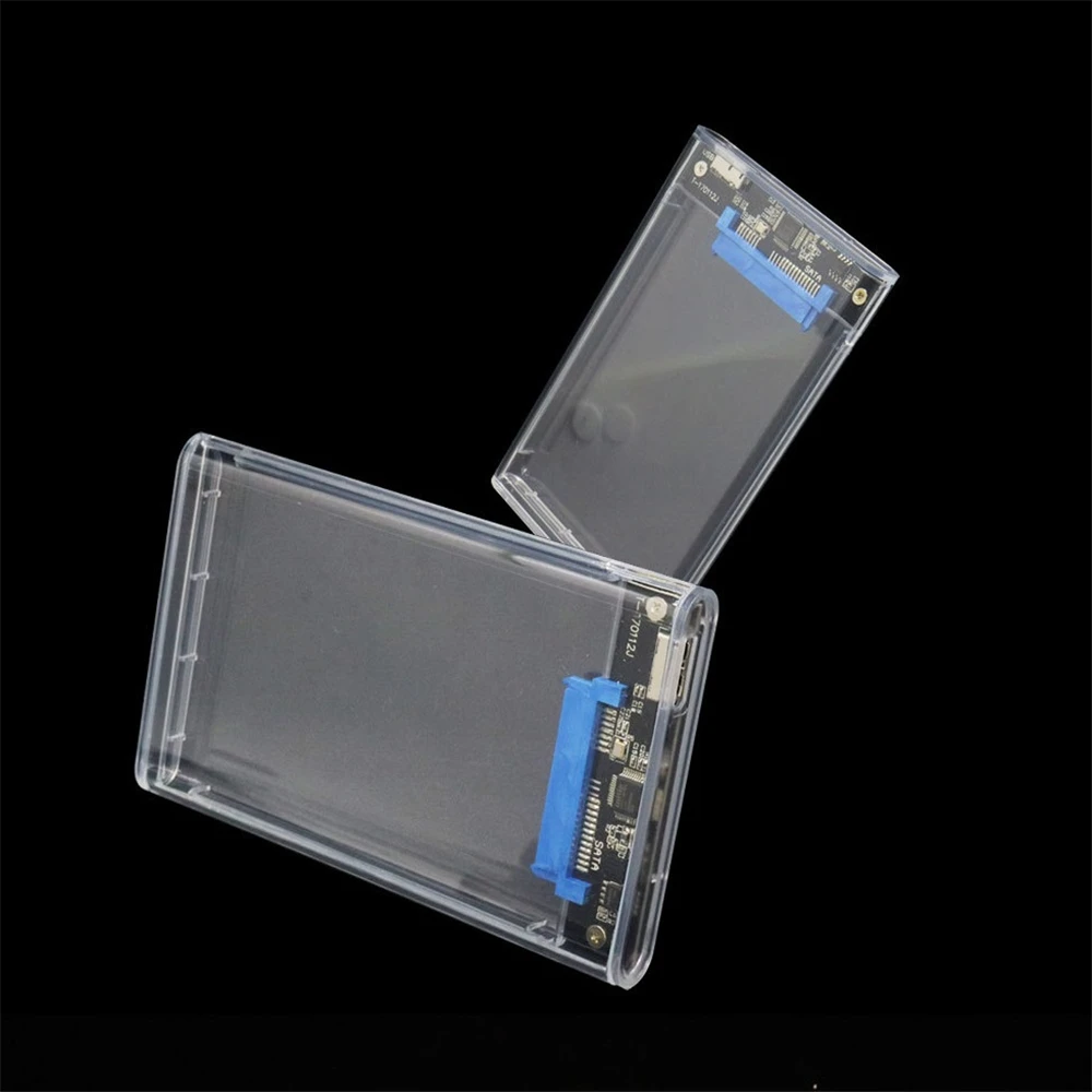 5 Гбит/с 2,5 дюймов прозрачный корпус HDD SATA 3,0 к USB 3,0 внешний жесткий диск SSD корпус коробка поддержка 2 ТБ UASP протокол