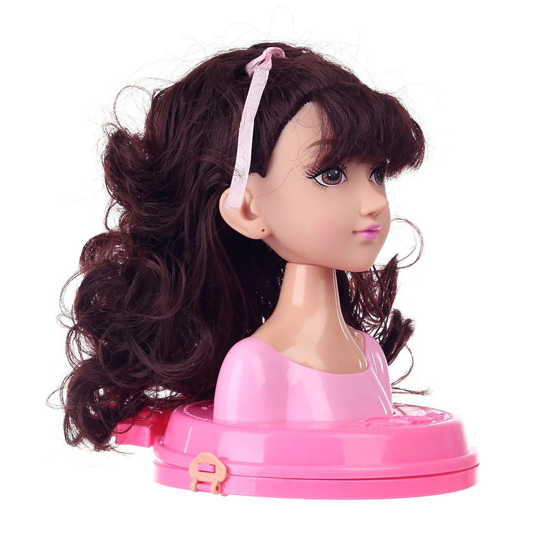 Conjunto de brinquedo de maquiagem princesa infantil, manequim cabeça DIY,  boneca penteado multi estilo, cabelo brinquedo menina, presente de vestir  para meninas - AliExpress