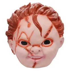 Крестообразная маска призрака душа реквизит фильма Chachihuahua латексная маска для хеллоуина ужас плохой ребенок маска призрака крышка головы