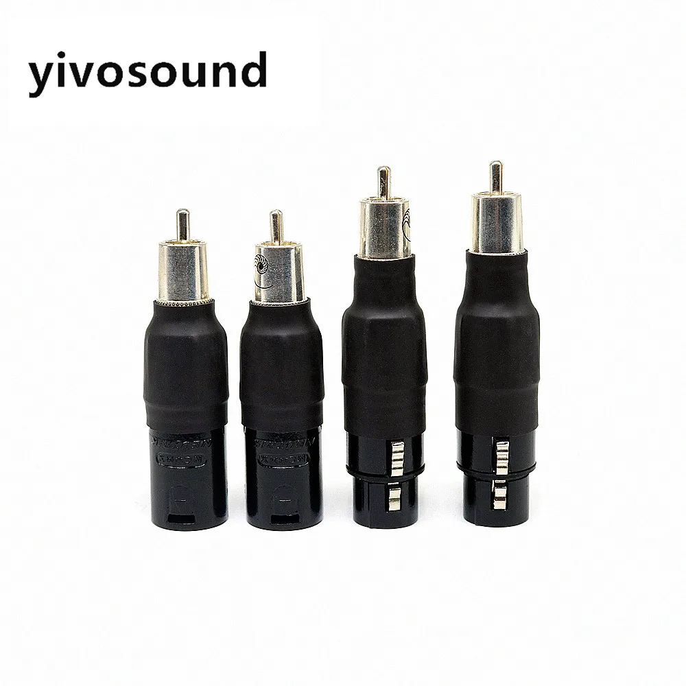 

yivosound RCA to 3pin XLR Female Male Socket Adapter Pure Copper sliver Plated Cable Audio Jack Plug Connectors