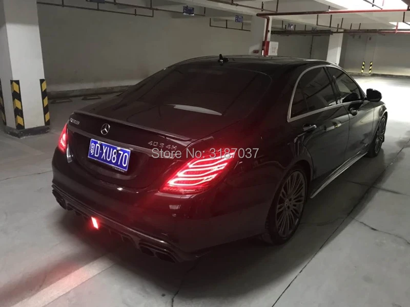 Для Mercedes W222 спойлер S Class S63 углеродного волокна задний багажник спойлер крыло S300 S350 S400 S500 S550 S63 4-дверный седан-UP
