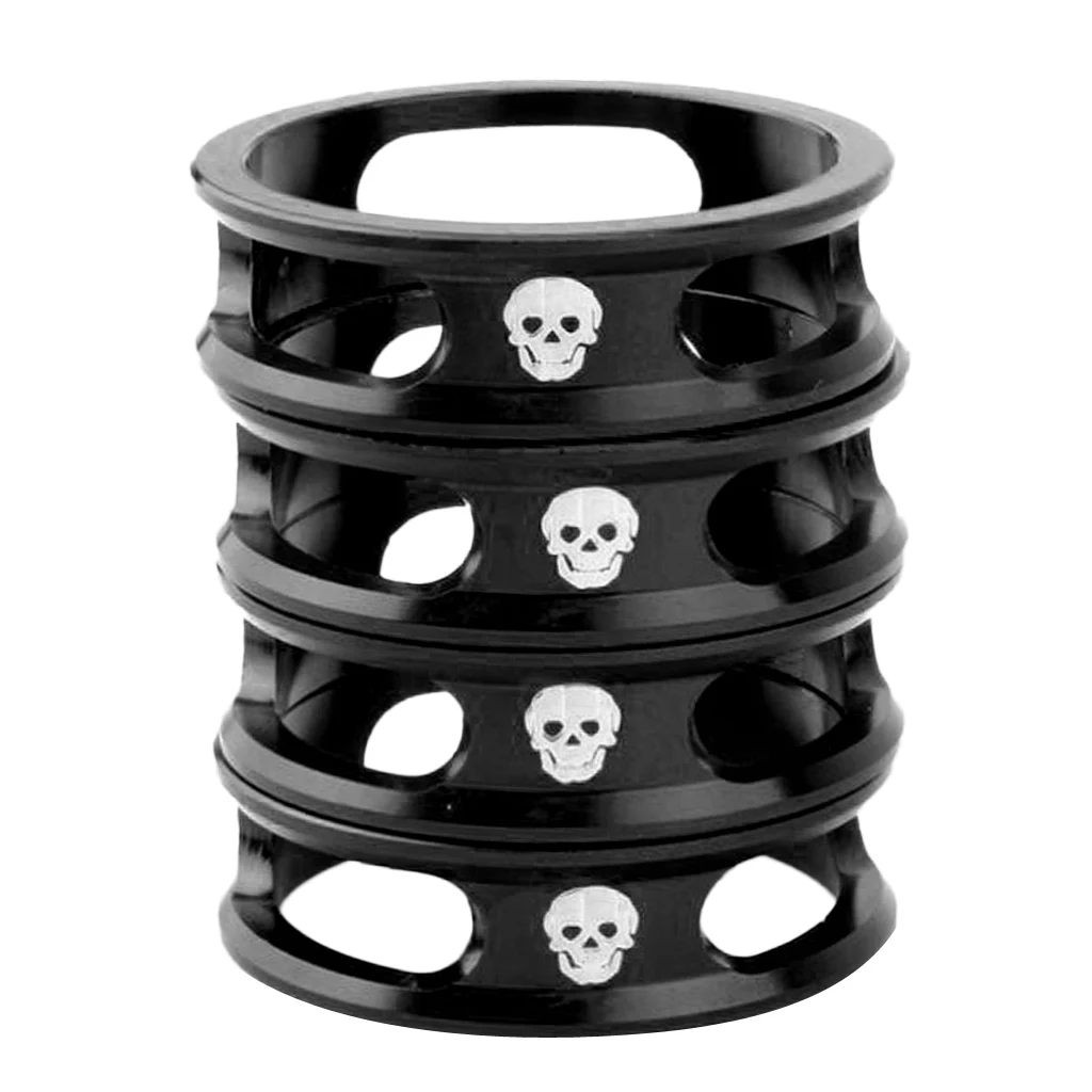 10mm x 4 Bicycle Bike Headset Spacer Set Stem Washer, 1 1/8-Inch, Black Red Blue Green Gold