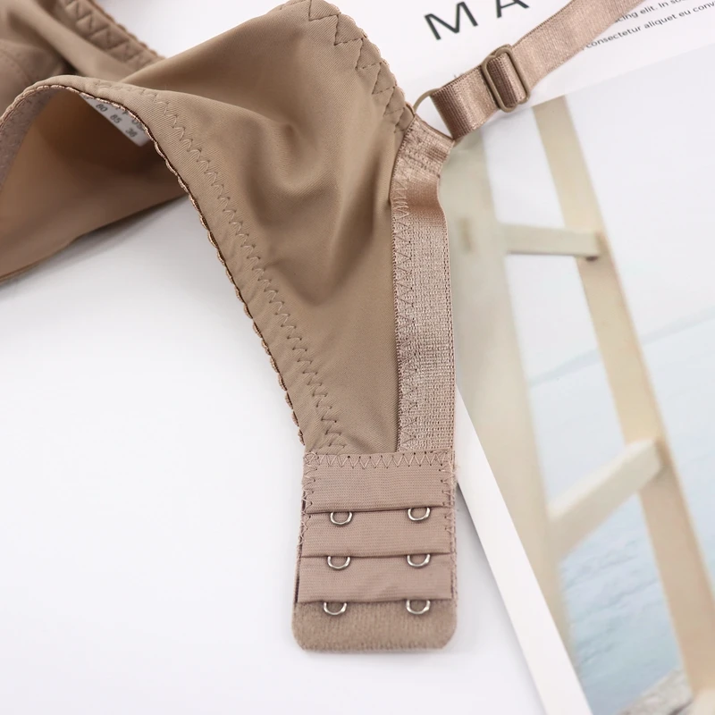 Beauwear Women Underwire Plus Size Bras Full Coverage Non padded Brassiere Minimizer Underwear 36-48 D E Color Black Nude BH