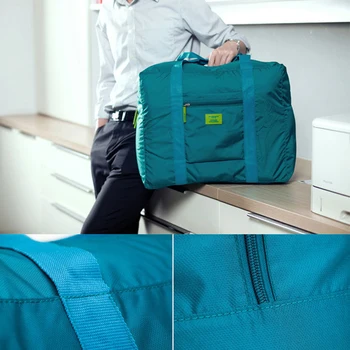 

Travel Storage Bag Luggage Folding Waterproof Nylon Large Capacity Trolley Bag Waterproof Handbags Unisex Travel Bags