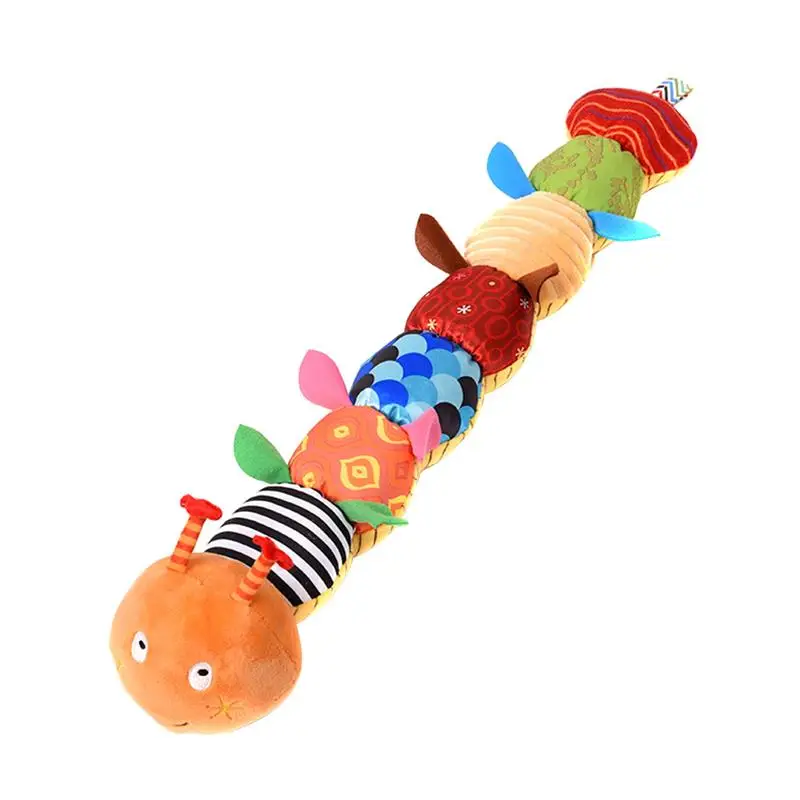 

Stuffed Animal Height Scale Cartoon Caterpillar Pattern Soft Development Toy Animal Rattle Baby Rattle for Infants