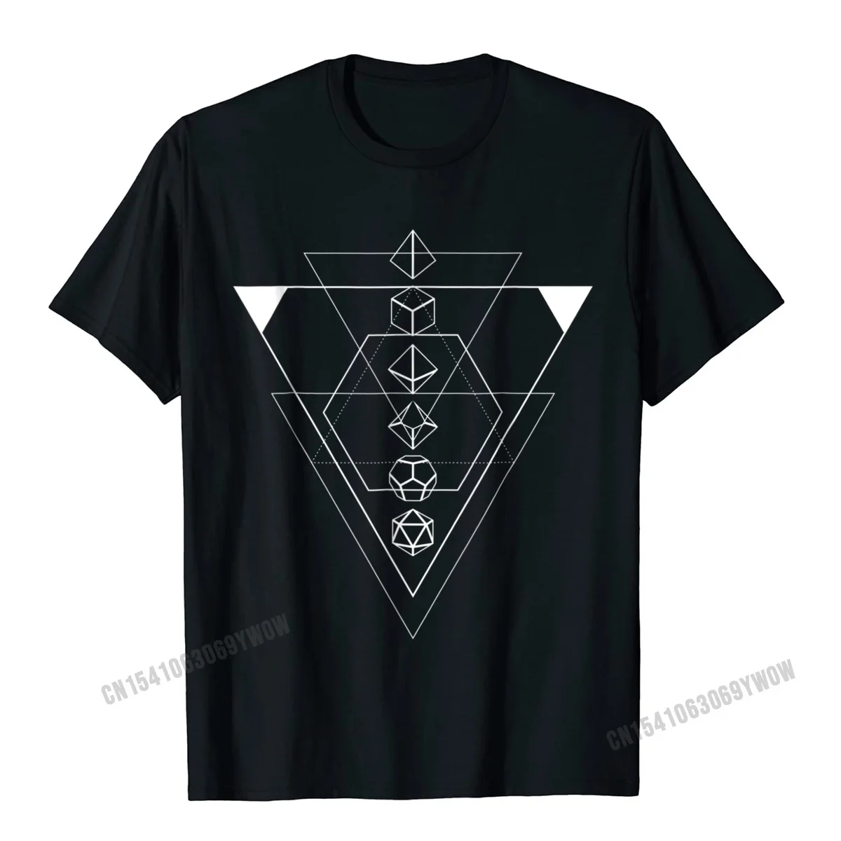 Oversized Design Summer Short Sleeve T Shirts Summer/Fall Crewneck Pure Cotton Tees for Men T-Shirt Casual Top Quality Nerdy Minimalist Polyhedral Dice Set Geeky D20 T-Shirt__1040 black