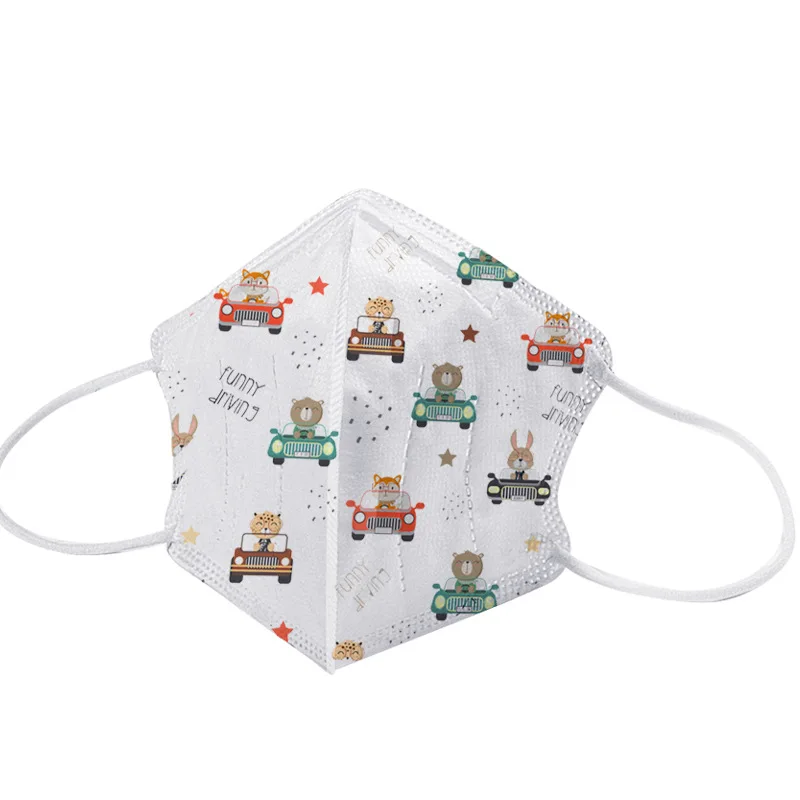 3D Children Disposable Mask For Face Independent Packaging 4 Layer Security Protection Baby Anti-dust Mascarillas faciales face mask