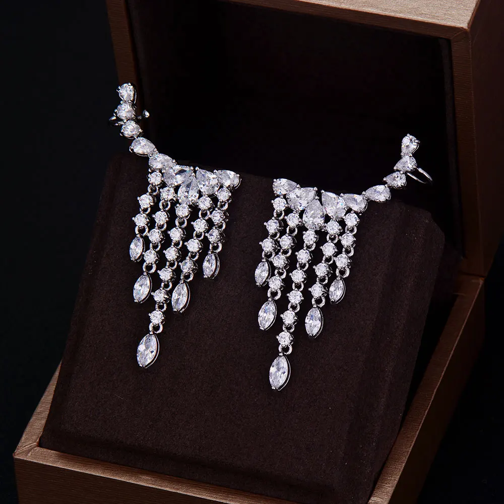 missvikki Trendy Design Handmade Earring with Full Cubic Zirconia Prevent allergy Stud Earrings For Women brincos Jewelry | Украшения и