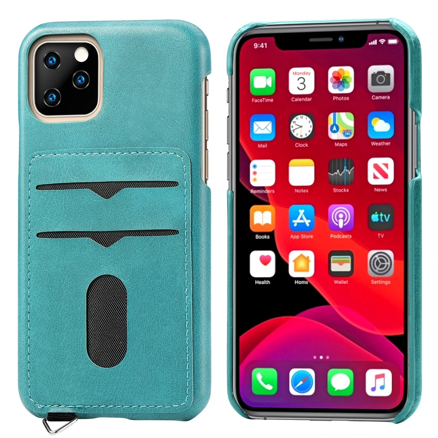 10 шт. для iPhone 11 Pro Max X XS MAX XR искусственная кожа матовая поверхность задняя крышка с 2 слотами для карт модные телефонные шкафы