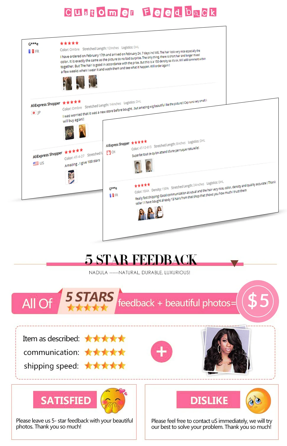 Cheap Apliques com cabelo humano